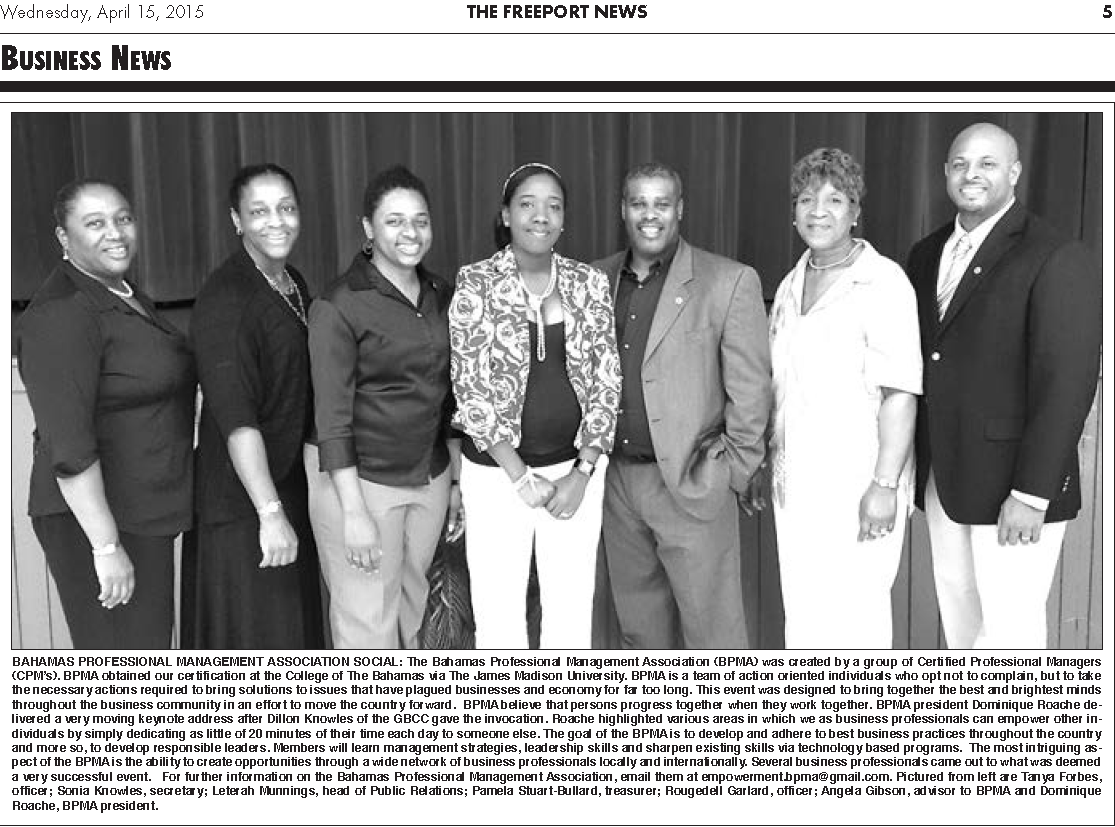 THE FREEPORT NEWS: BPMA PUBLIC PRESENTATION